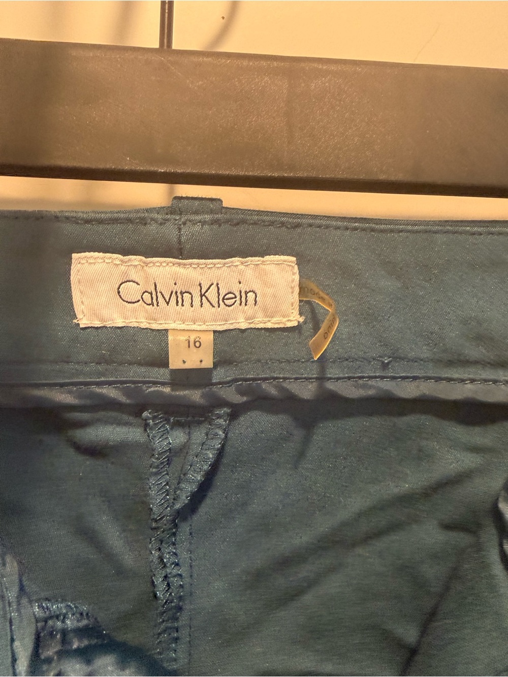 Calvin Klein Teal Dress Pants - Straight Leg - Picture 3 of 4